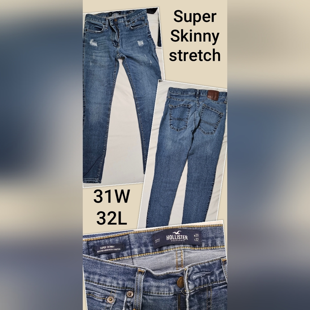Hollister Super Skinny Stretch Jeans - Classic Blue